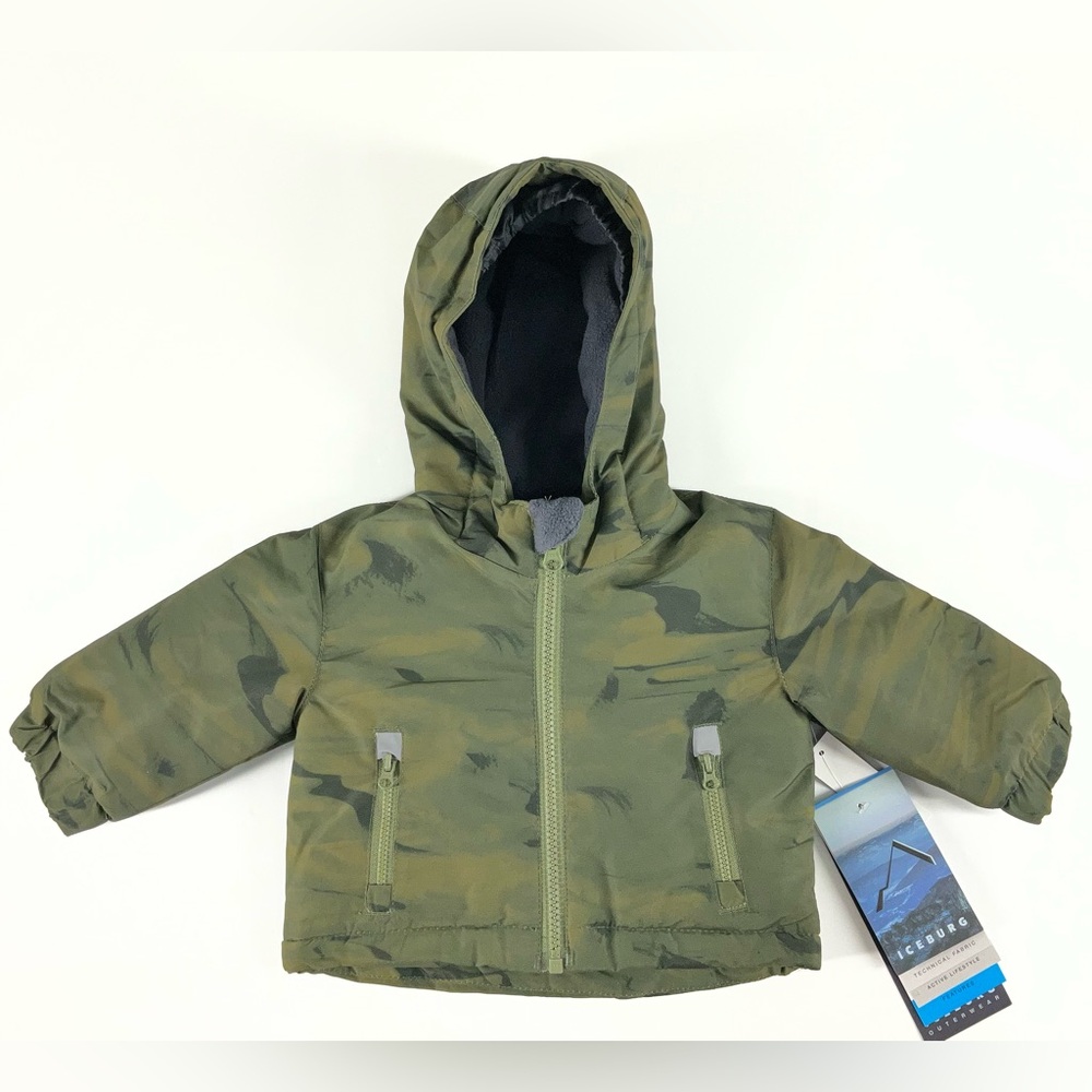 Iceburg Outerwear Insulated Fleece Jacket w/ Hood Midweight Green Camo Infant 6M